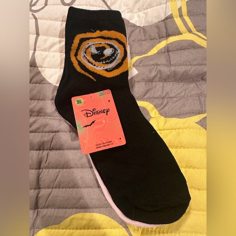 NWT Nightmare Before Christmas 3-Pack Socks Jack Skellington Zero Sally Sz 4-10